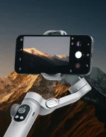 JBQ AxisFlow Gimbal Stabilizer Tripod for Smartphones with AI Tracking, 3-Axis Stabilization & Tripod Stand, Grey
