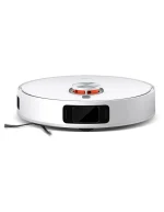 X20 Pro robot vacuum picking up pet hair from low-pile carpet