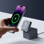 Anker 3 in 1 Wireless Charging Cube with MagSafe Y1811, 15W Foldable Magnetic Charger