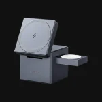 Anker 3 in 1 Wireless Charging Cube with MagSafe Y1811, 15W Foldable Magnetic Charger
