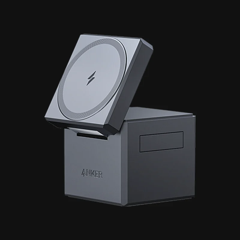 Anker 3 in 1 Wireless Charging Cube with MagSafe Y1811, 15W Foldable Magnetic Charger