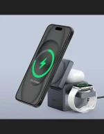 Anker 3 in 1 Wireless Charging Cube with MagSafe Y1811, 15W Foldable Magnetic Charger for iPhone, Apple Watch and AirPods, USB-C PD, Compact Travel and Desk Charging Station - Image 4