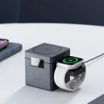 Anker 3 in 1 Wireless Charging Cube with MagSafe Y1811, 15W Foldable Magnetic Charger for iPhone, Apple Watch and AirPods, USB-C PD, Compact Travel and Desk Charging Station