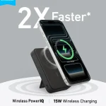 Anker MagGo 10000mAh Qi2 Certified MagSafe-Compatible Power Bank, 15W Wireless Charging, USB-C Fast Charging, Portable Magnetic Battery Pack for Travel and Daily iPhone Charging