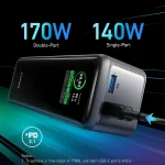 Anker Prime 27650mAh Power Bank A1340, 250W PD 3.1 Portable Charger with Dual USB-C and USB-A Ports, 170W Fast Recharge, Smart App Control, TSA-Compliant Battery Pack for Travel, MacBook Pro, Laptop, Tablet, and Phone Charging