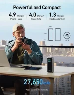 Anker Prime 27650mAh Power Bank A1340, 250W PD 3.1 Portable Charger with Dual USB-C and USB-A Ports, 170W Fast Recharge, Smart App Control, TSA-Compliant Battery Pack for Travel, MacBook Pro, Laptop, Tablet, and Phone Charging - Image 6