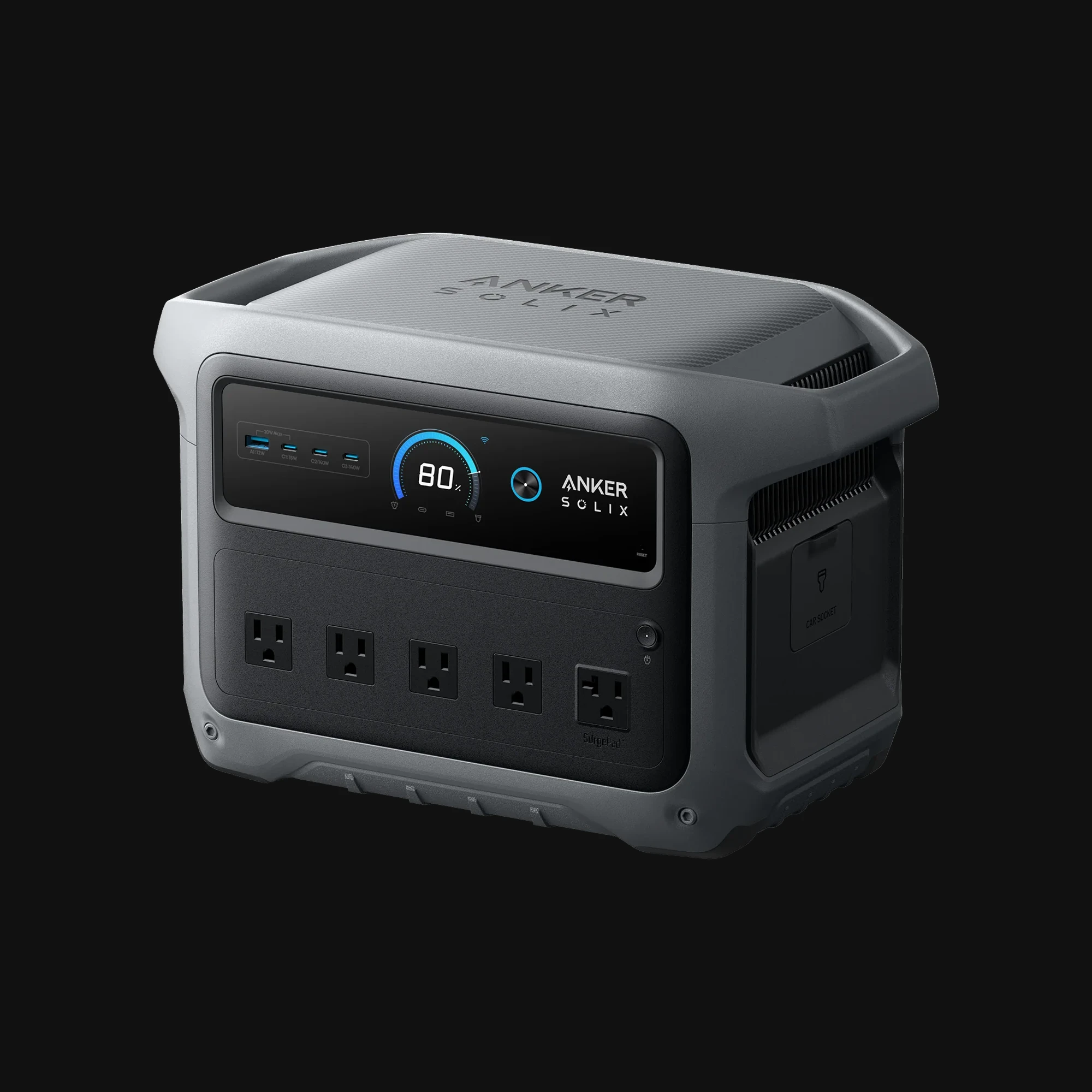 Anker SOLIX C1000 Portable Power Station, 1056Wh Capacity, 2000W Output, LiFePO4 Battery