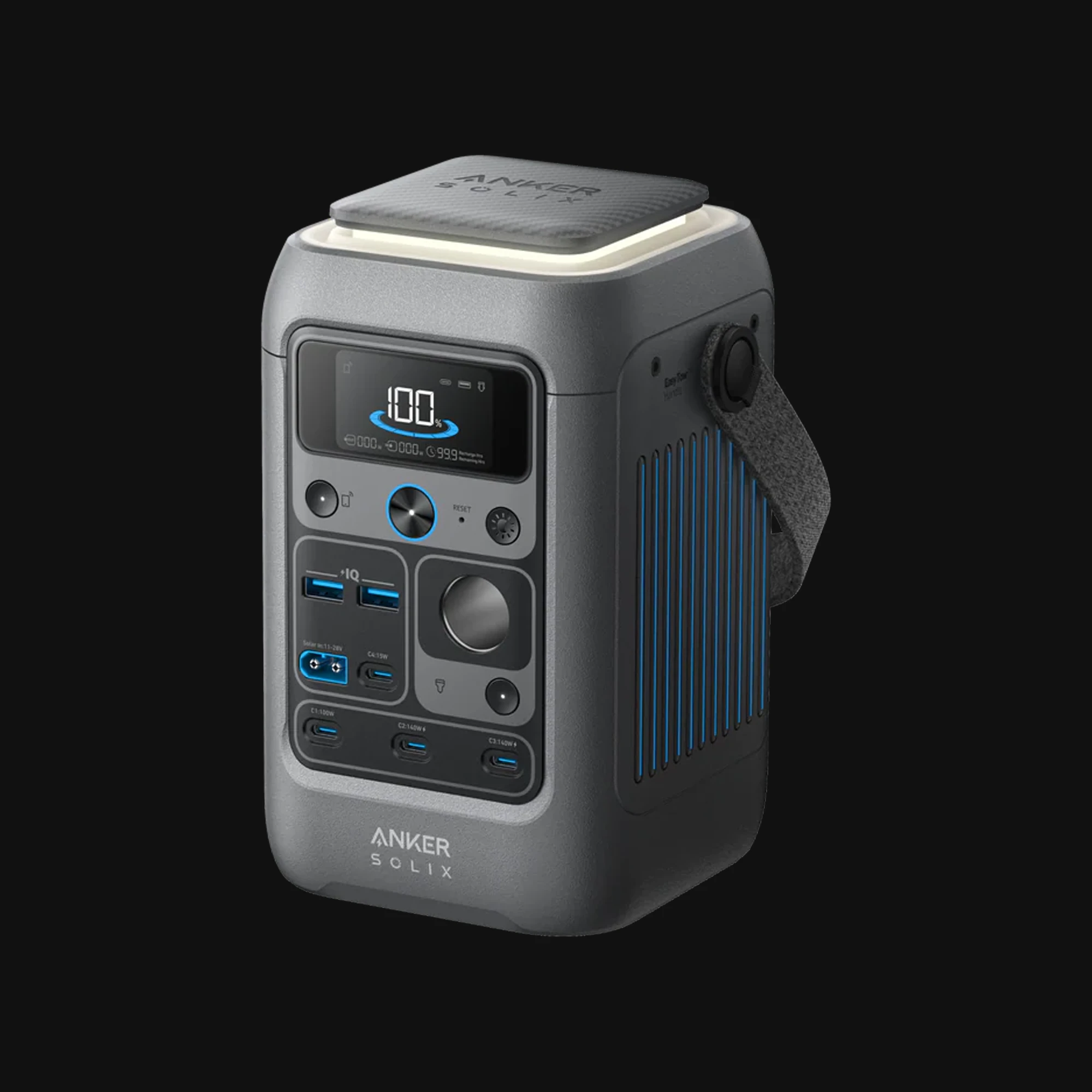 Anker SOLIX C300 DC Portable Power Station, 288Wh Capacity, 300W Output, Compact Battery