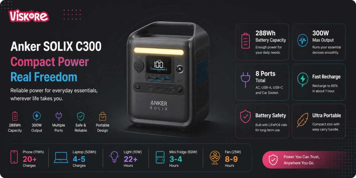 Anker SOLIX C300 Portable Power Station