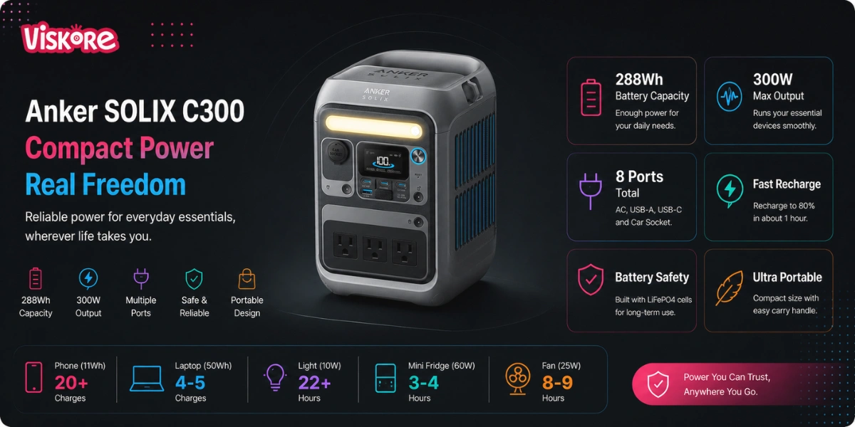 Anker SOLIX C300 Portable Power Station