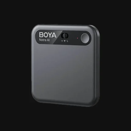BOYA Notra AI Note Taker, Smart Recording and Transcription Device, 64GB Local Storage, AI Noise Cancellation, 10m Pickup Range, Up to 24 Hours Recording, for Meetings, Phone Calls and Bluetooth Earbud Conversations