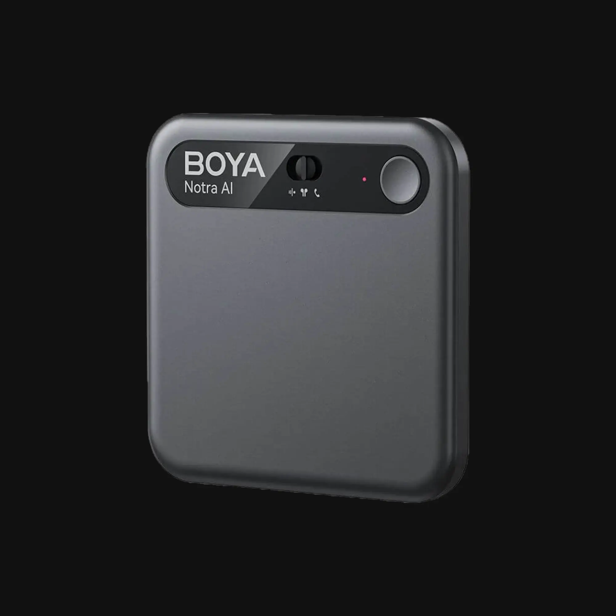 BOYA Notra AI Note Taker, Smart Recording and Transcription Device, 64GB Local Storage, AI Noise Cancellation, 10m Pickup Range, Up to 24 Hours Recording, for Meetings, Phone Calls and Bluetooth Earbud Conversations