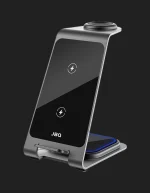 JBQ 3-in-1 Wireless Charging Station WIC-01, Multi-Device Wireless Charger for Phone Earbuds and Smartwatch, Fast Qi Charging Stand, Compact Desktop Charging Dock for Home Office and Travel - Image 2