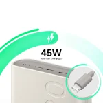 Samsung 45W 20000mAh Power Bank EB-P4520XUEGWW, Super Fast Charging 2.0 USB-C Power Bank with Triple Port Output, 20000mAh Portable Charger for Travel, Daily Carry, and Mobile Device Backup