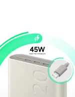 Samsung 45W 20000mAh Power Bank EB-P4520XUEGWW, Super Fast Charging 2.0 USB-C Power Bank with Triple Port Output, 20000mAh Portable Charger for Travel, Daily Carry, and Mobile Device Backup