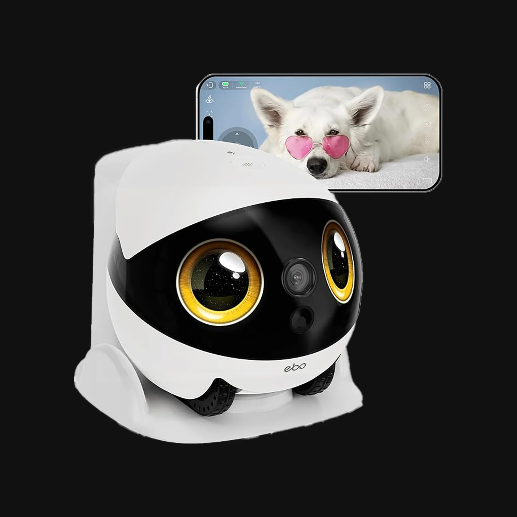 Enabot EBO Air 2S FamilyBot Home Robot, Intelligent Pet Monitoring Companion with 2.5K Camera 1