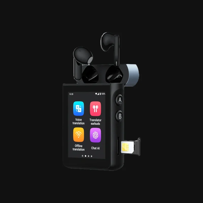 Wooask A9 4G Standalone Translator Earbuds with ChatGPT, 4G and WiFi Connectivity, 144 Online Languages, 16 Offline Languages, Bluetooth 5.3, 16GB Memory, 1500mAh Charging Case, for Travel and Business Conversations